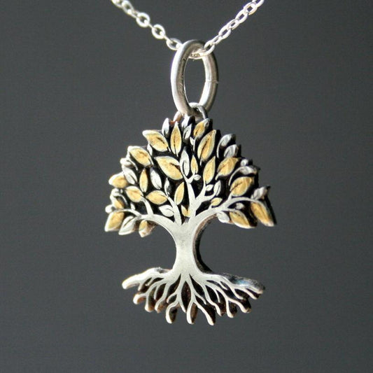 Kette "Baum des Lebens"  Anhänger in Silber mit Lebensbaum_Schmuck_handmade_animoART