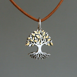 Kette "Baum des Lebens"  Anhänger in Silber mit Lebensbaum_Schmuck_handmade_animoART