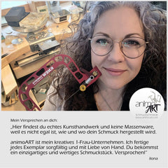 Kettenanhänger "La Catrina in Love" 925 Silber & Bronze - animoART
