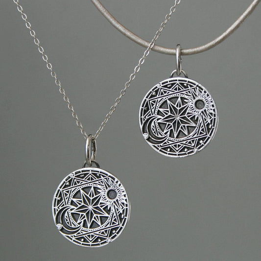 Kette "Sonne, Mond & Sterne" Silber - animoART