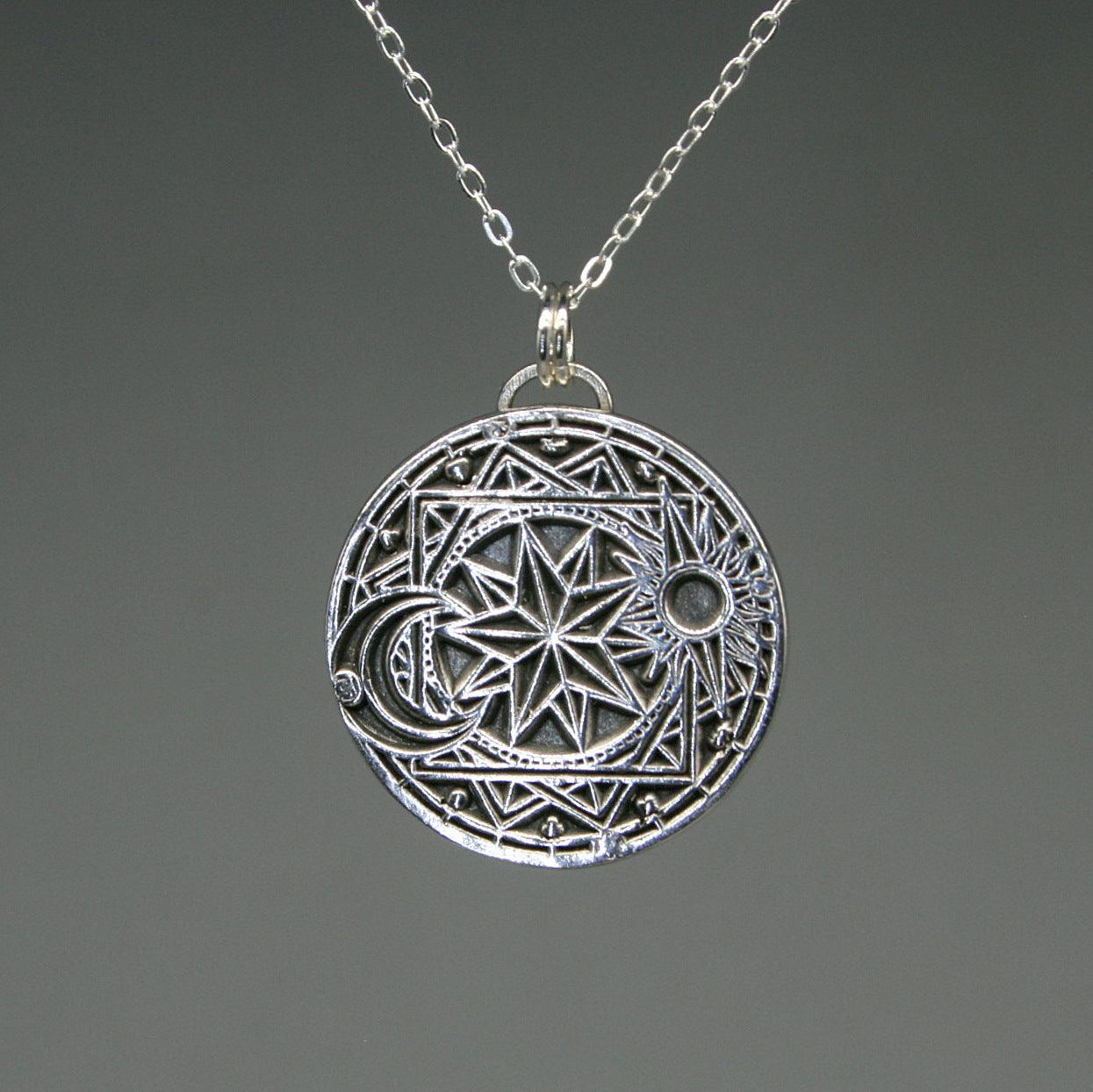 Kette "Sonne, Mond & Sterne" Silber - animoART