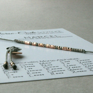 Morse Code Armband mit Name zum Personalisieren_Armband_handmade_animoART
