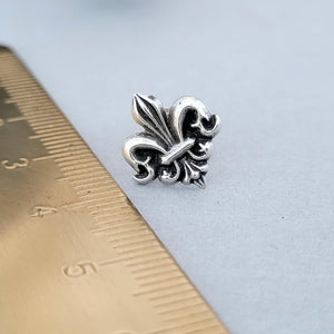 Ohrringe " Barocke Fleur de Lis"  Ohrstecker, recyceltes 925er Silber - animoART