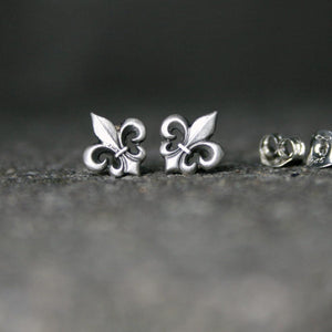 Ohrringe "Fleur de Lis"  925 Silber, hochglanz, Handgefertigt - animoART
