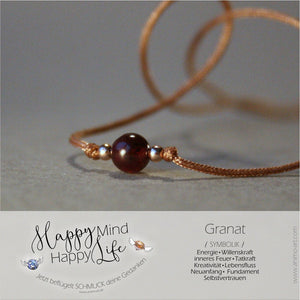 Personalisiertes Armband "Granat" mit Bedeutung_Schmuck_handmade_animoART