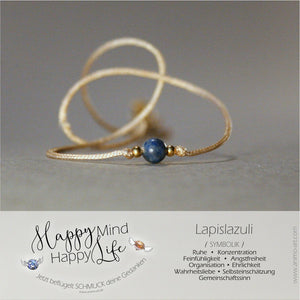Personalisiertes Armband "Lapislazuli" in blau_Schmuck_handmade_animoART