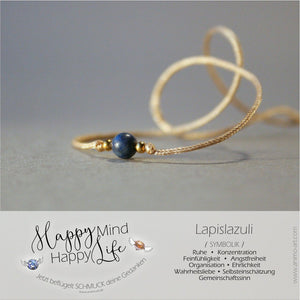 Personalisiertes Armband "Lapislazuli" in blau_Schmuck_handmade_animoART