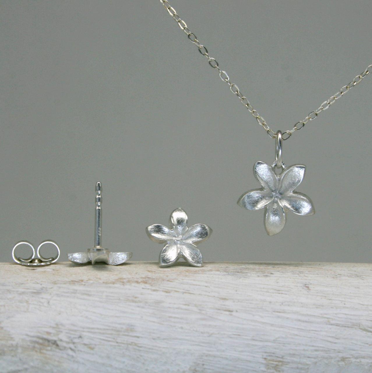 Schmuck-Set "Blüten" recyceltes Silber - animoART