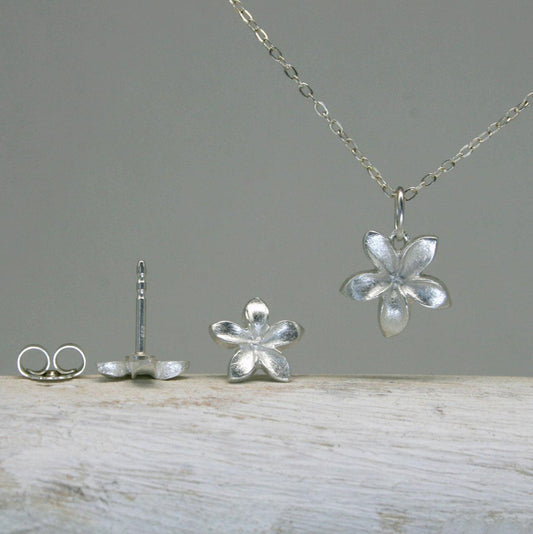 Schmuck - Set "Blüten" recyceltes Silber - animoART