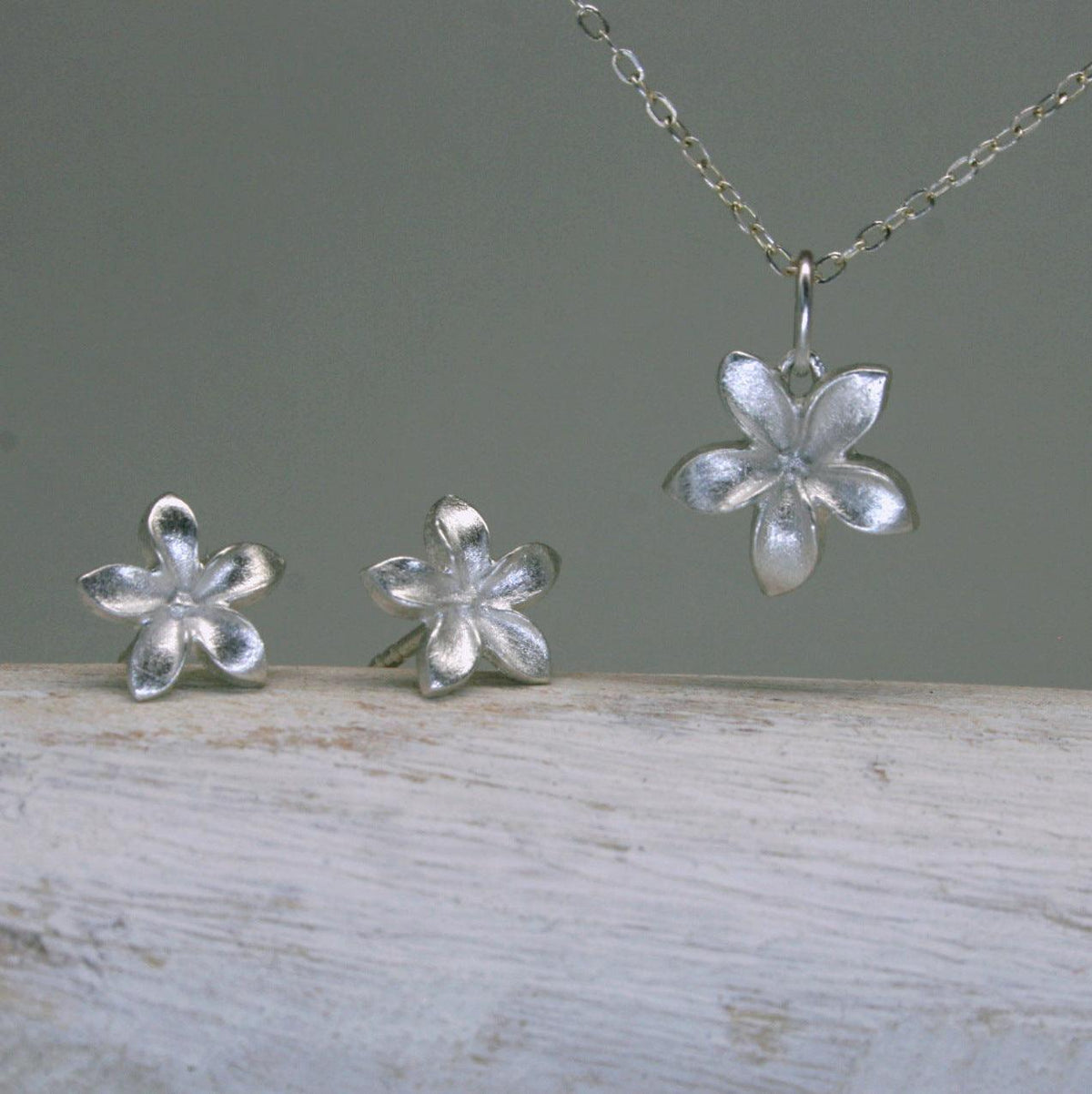 Schmuck-Set "Blüten" recyceltes Silber - animoART