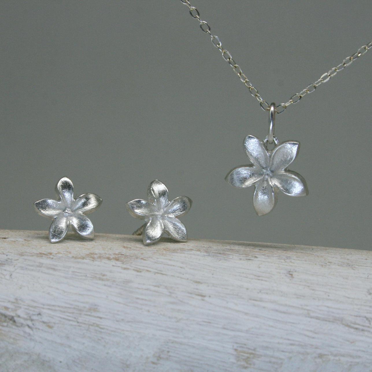 Schmuck-Set "Blüten" recyceltes Silber - animoART