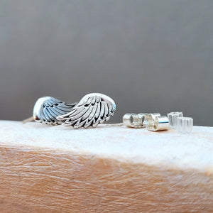 Schmuck-Set "kleine Flügel" handgefertigt aus recyceltem Silber - animoART